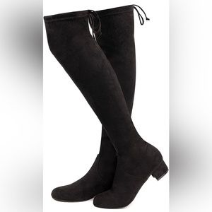 NEOKER Women's black knee high boots!